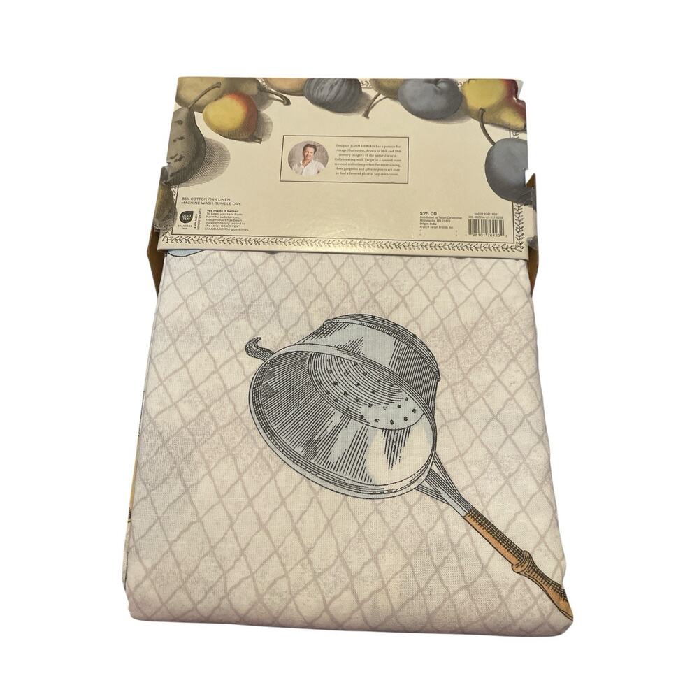 John Derian Target Thanksgiving Fall Tablecloth 60” x 104” New 2024 - Picture 2 of 2